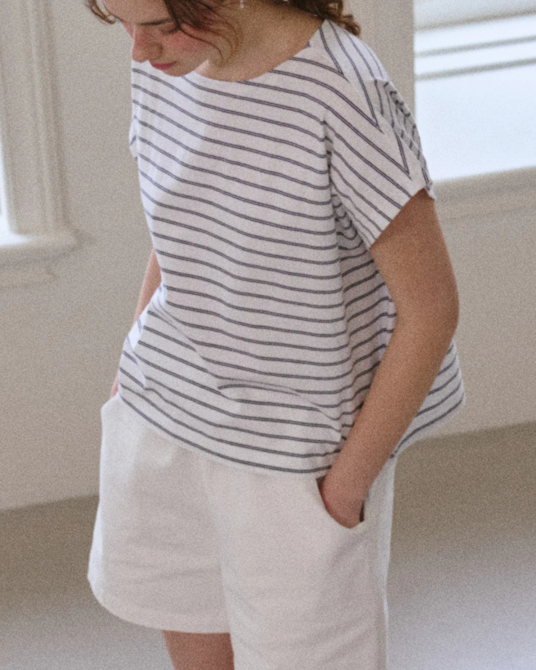Striped French Tee