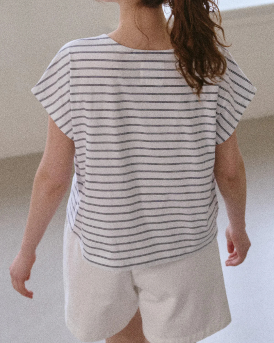 Striped French Tee