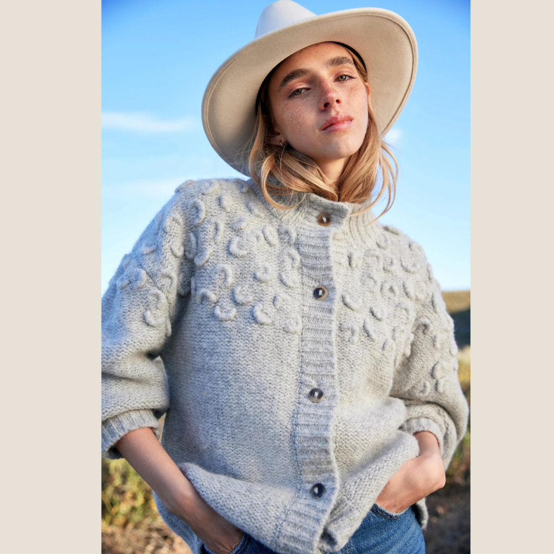 Cusco Cardigan in Dove Grey