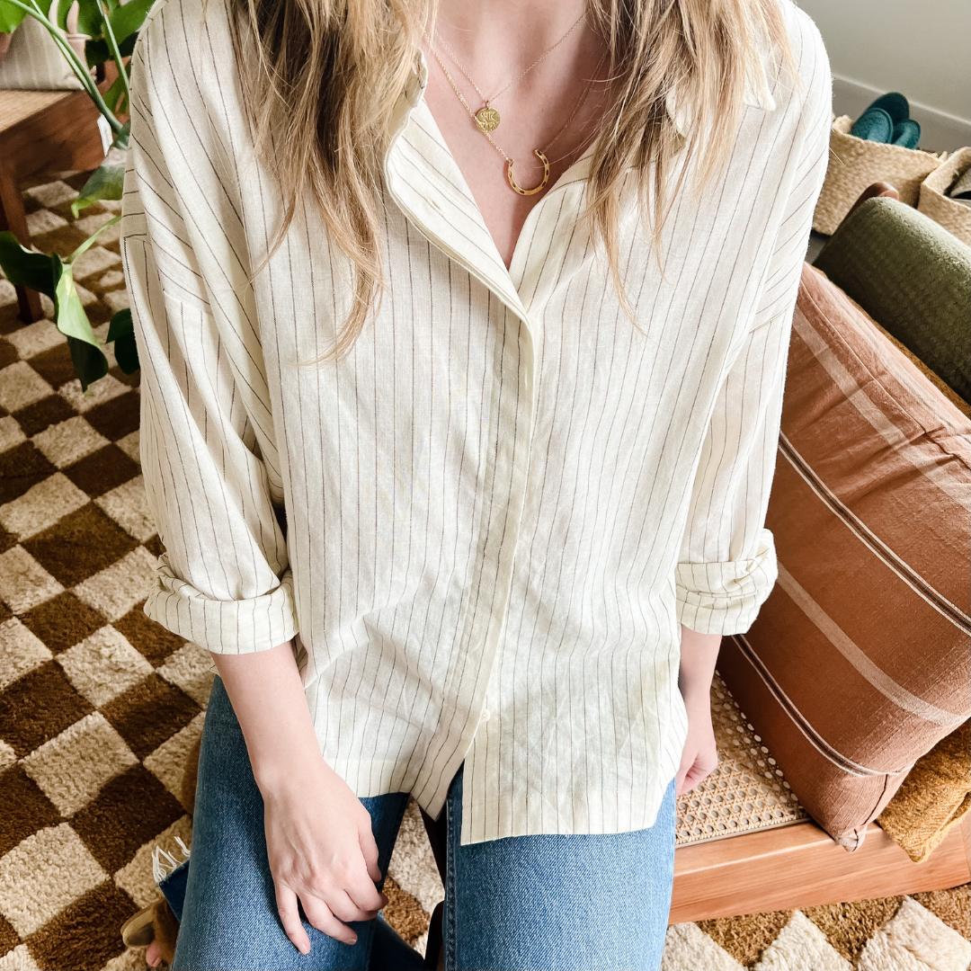 Chocolate Pinstripe Shirt
