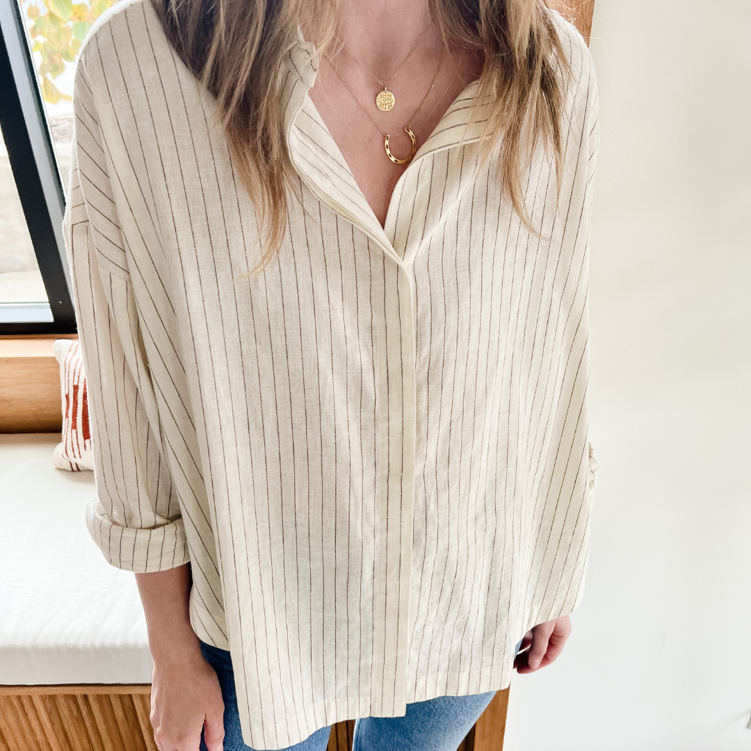 Chocolate Pinstripe Shirt