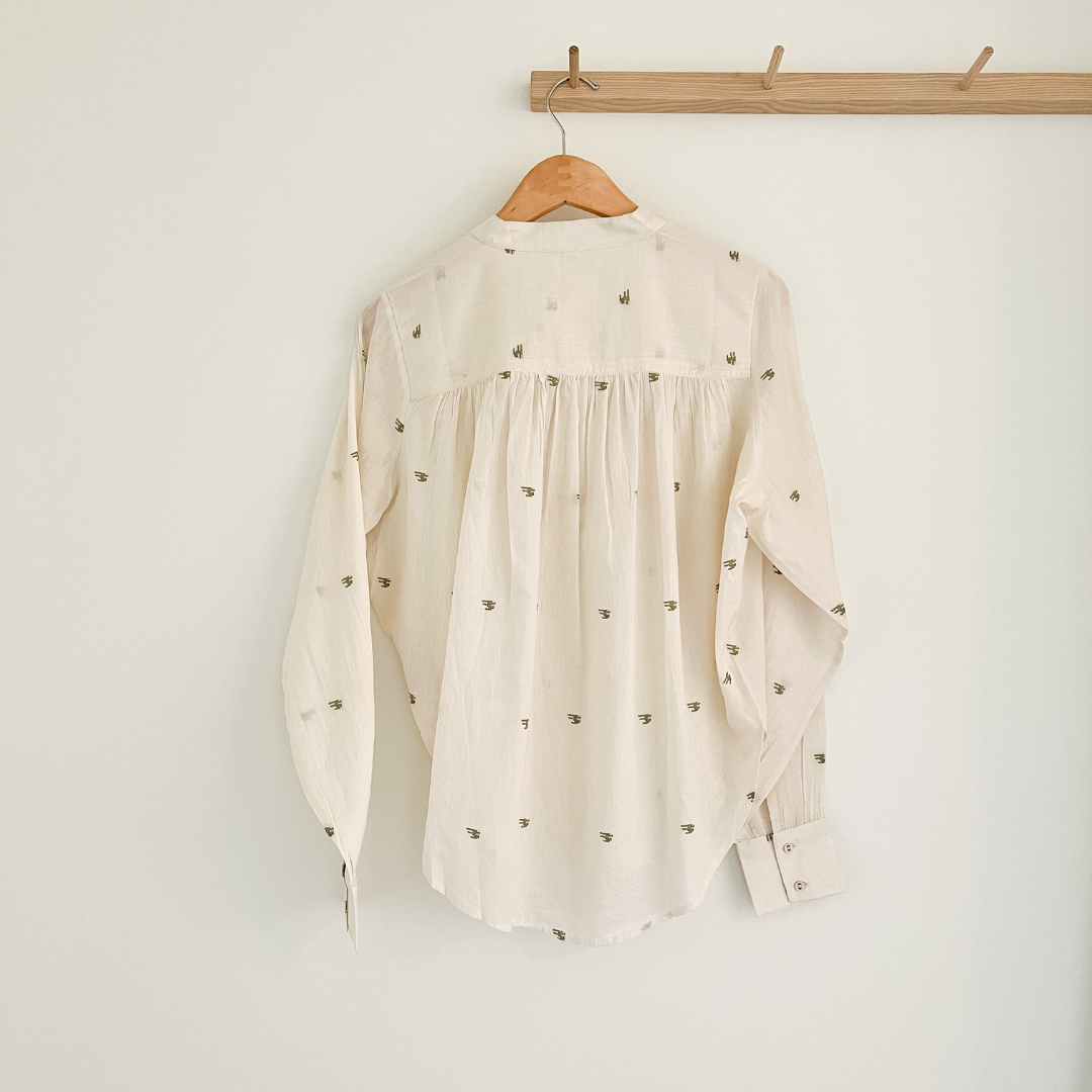 Florence Blouse in Ivory Jamandi