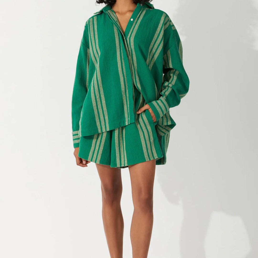 Forest Stripe Organic Shorts