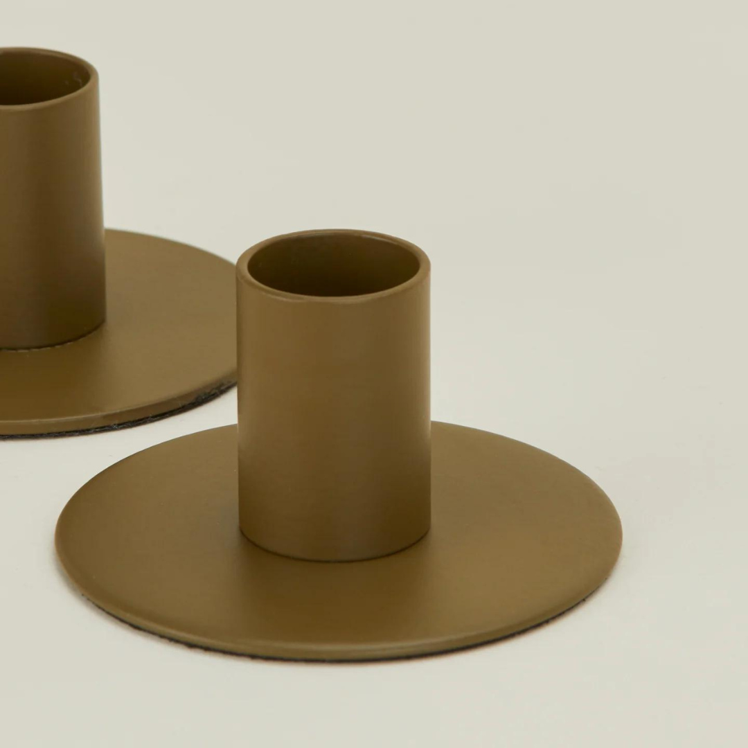 Essential Metal Candle Holders- Set of 2