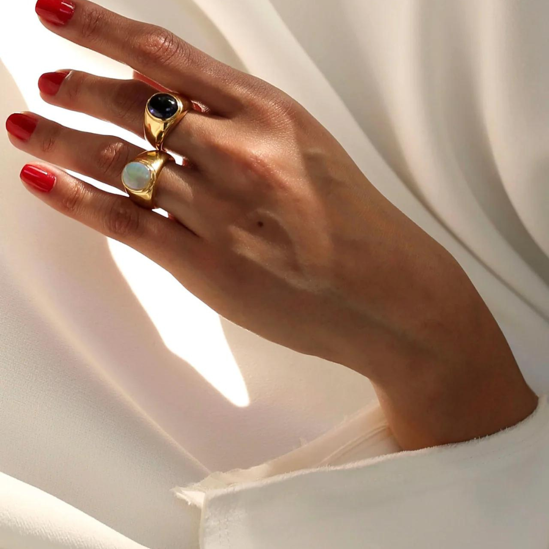 Opal Signet Ring