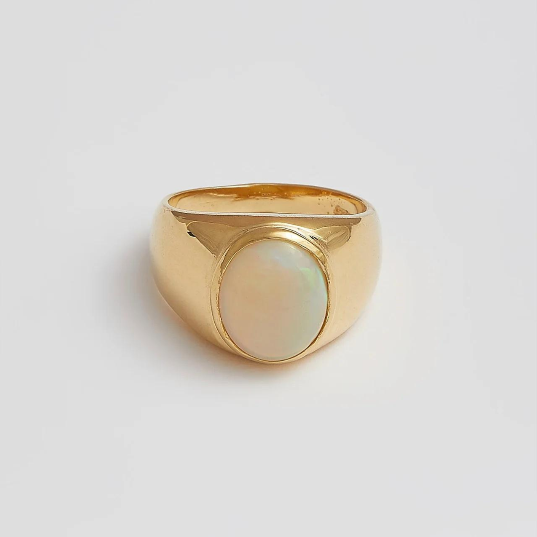 Opal Signet Ring