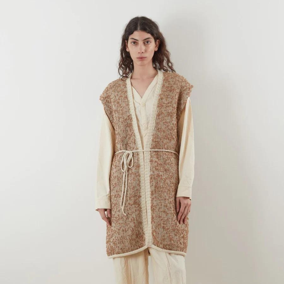Praline Knit Weave Vest