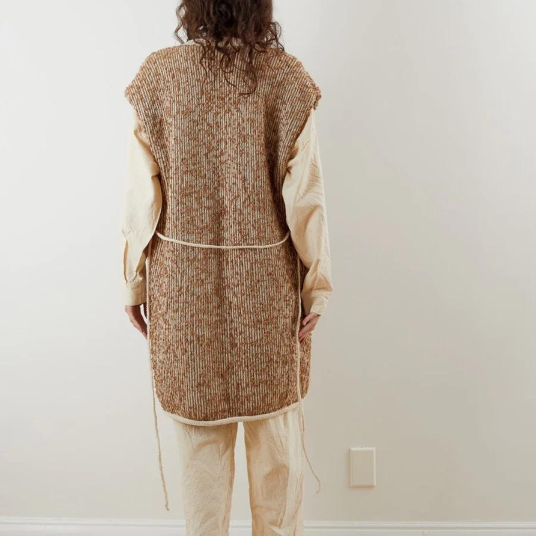 Praline Knit Weave Vest