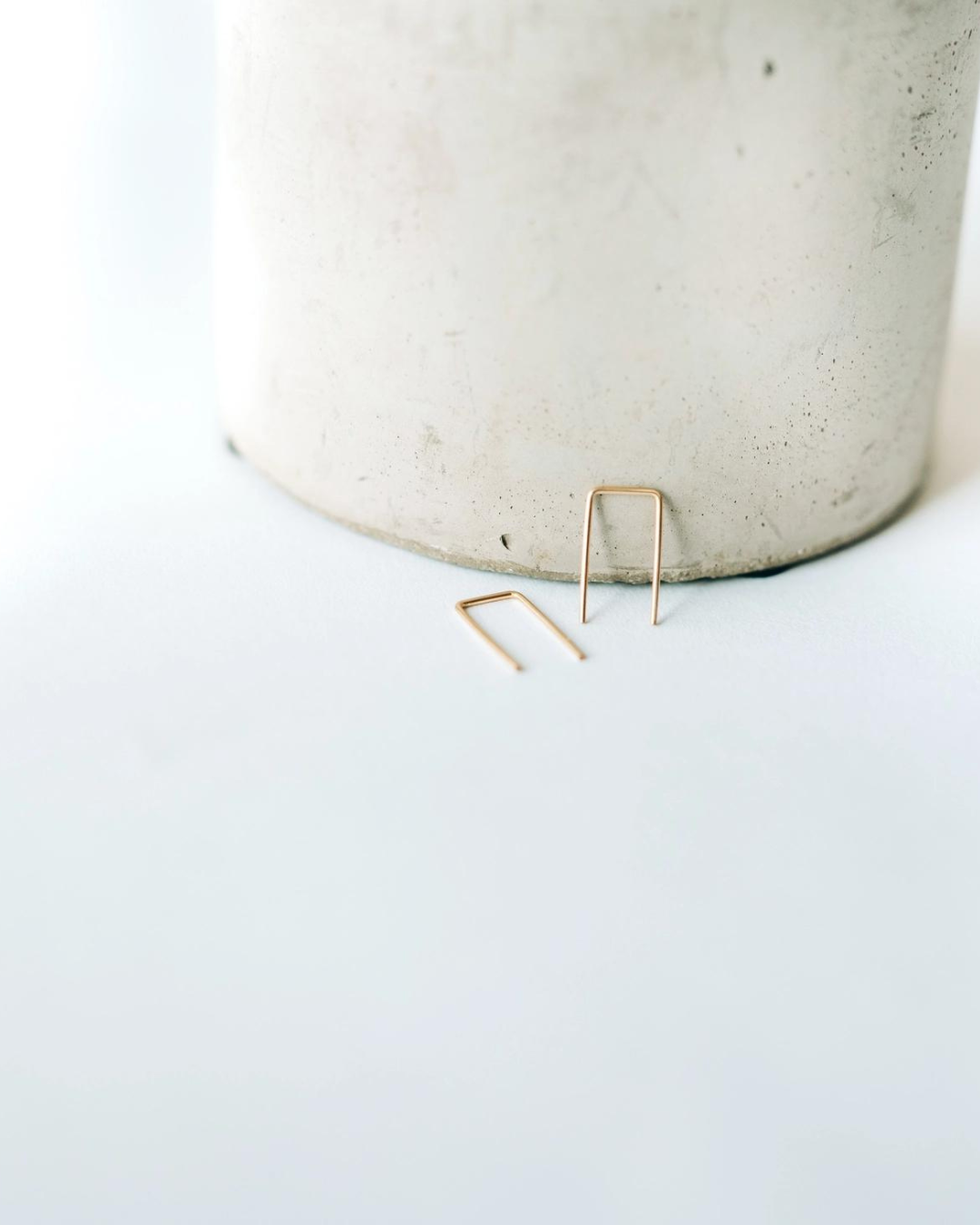 Tiny Staple Earrings