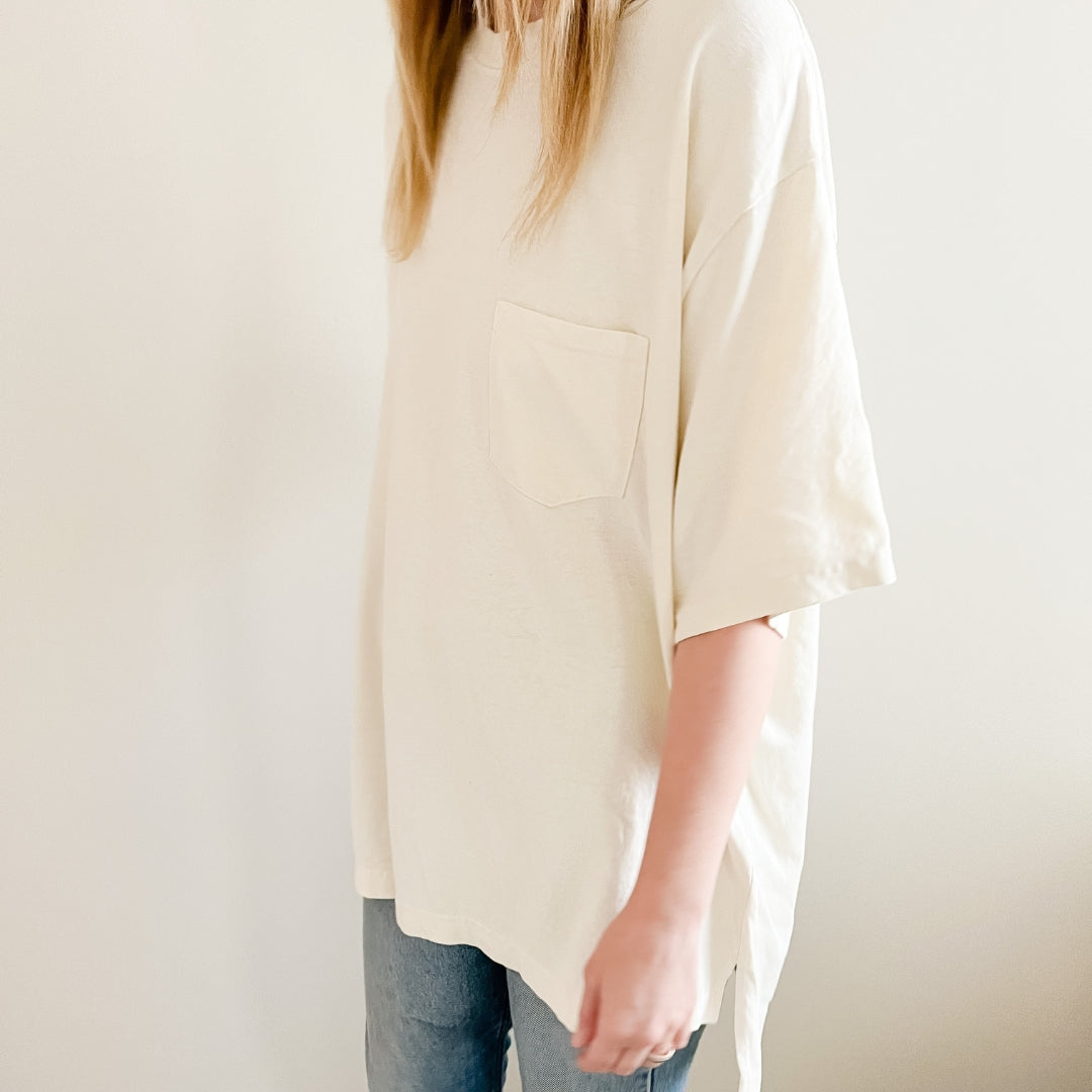 Jungmaven Big Tee in Washed White