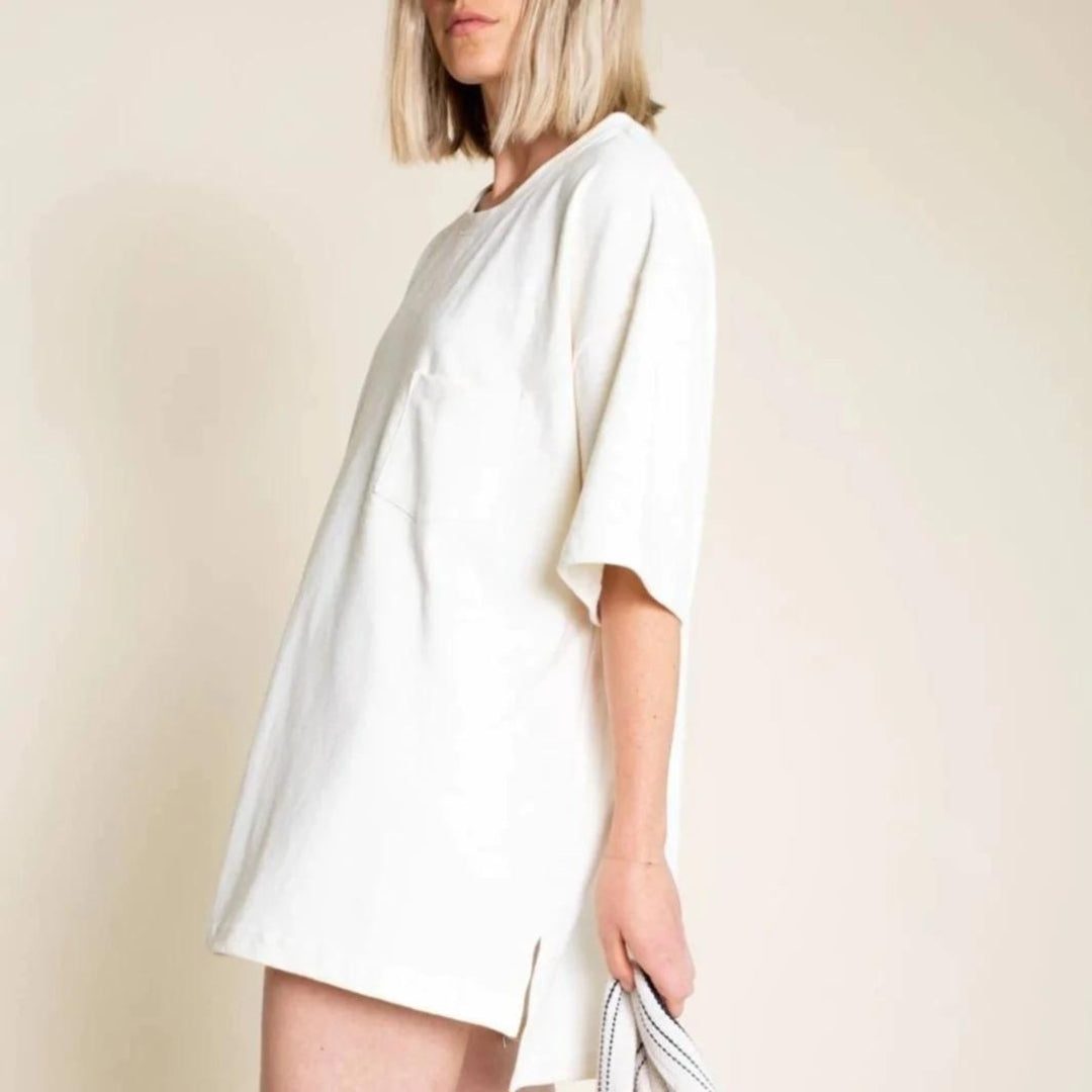 Jungmaven Big Tee in Washed White