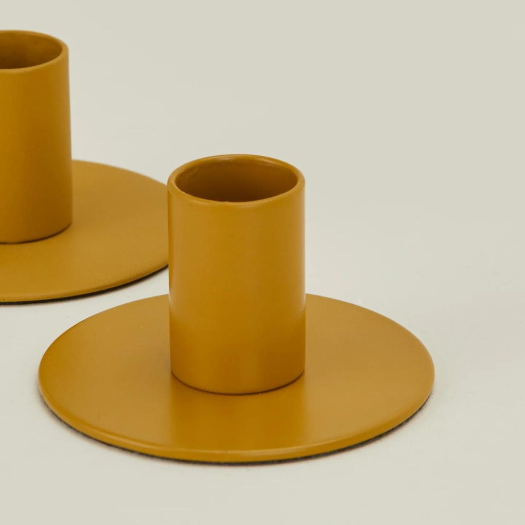 Essential Metal Candle Holders- Set of 2