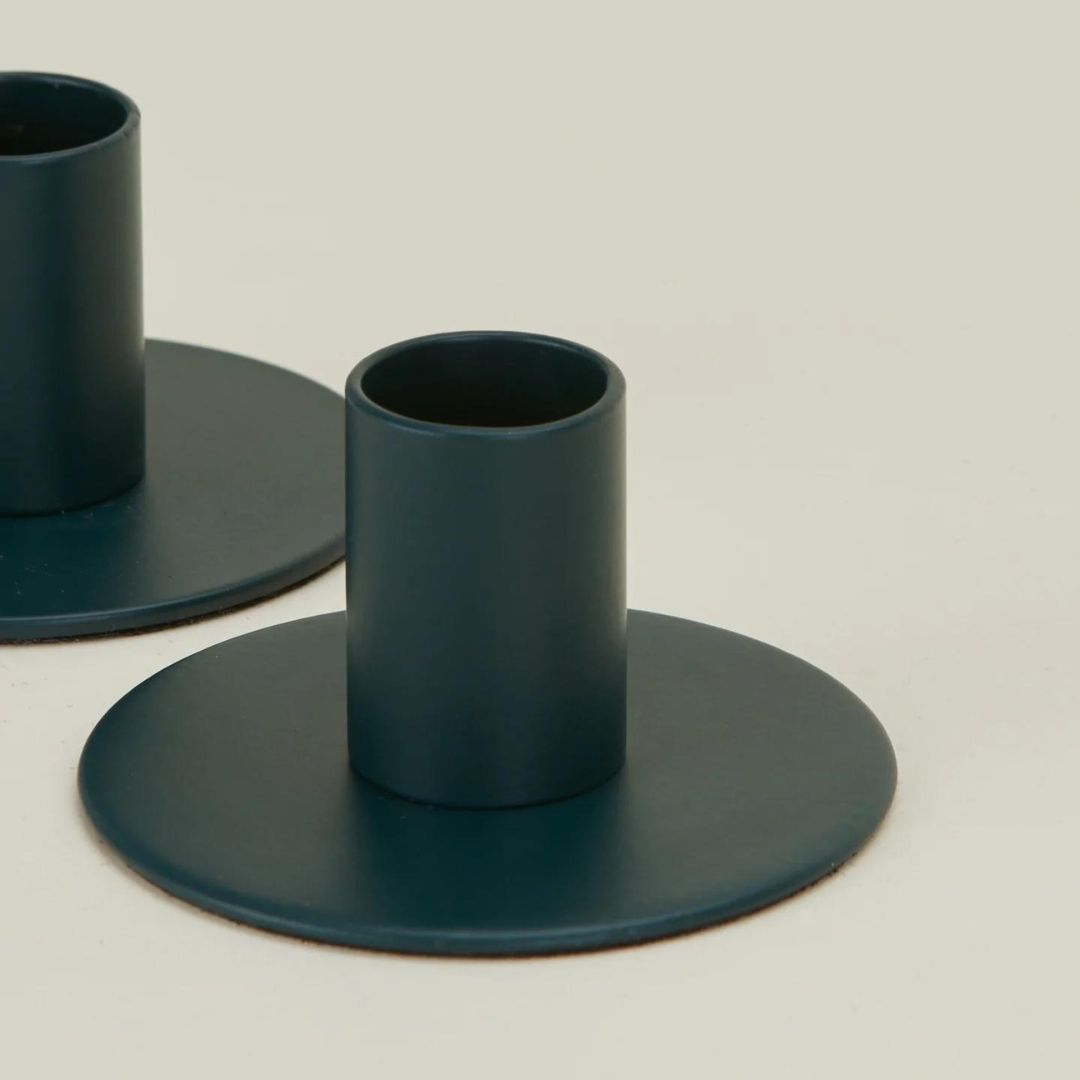 Essential Metal Candle Holders- Set of 2