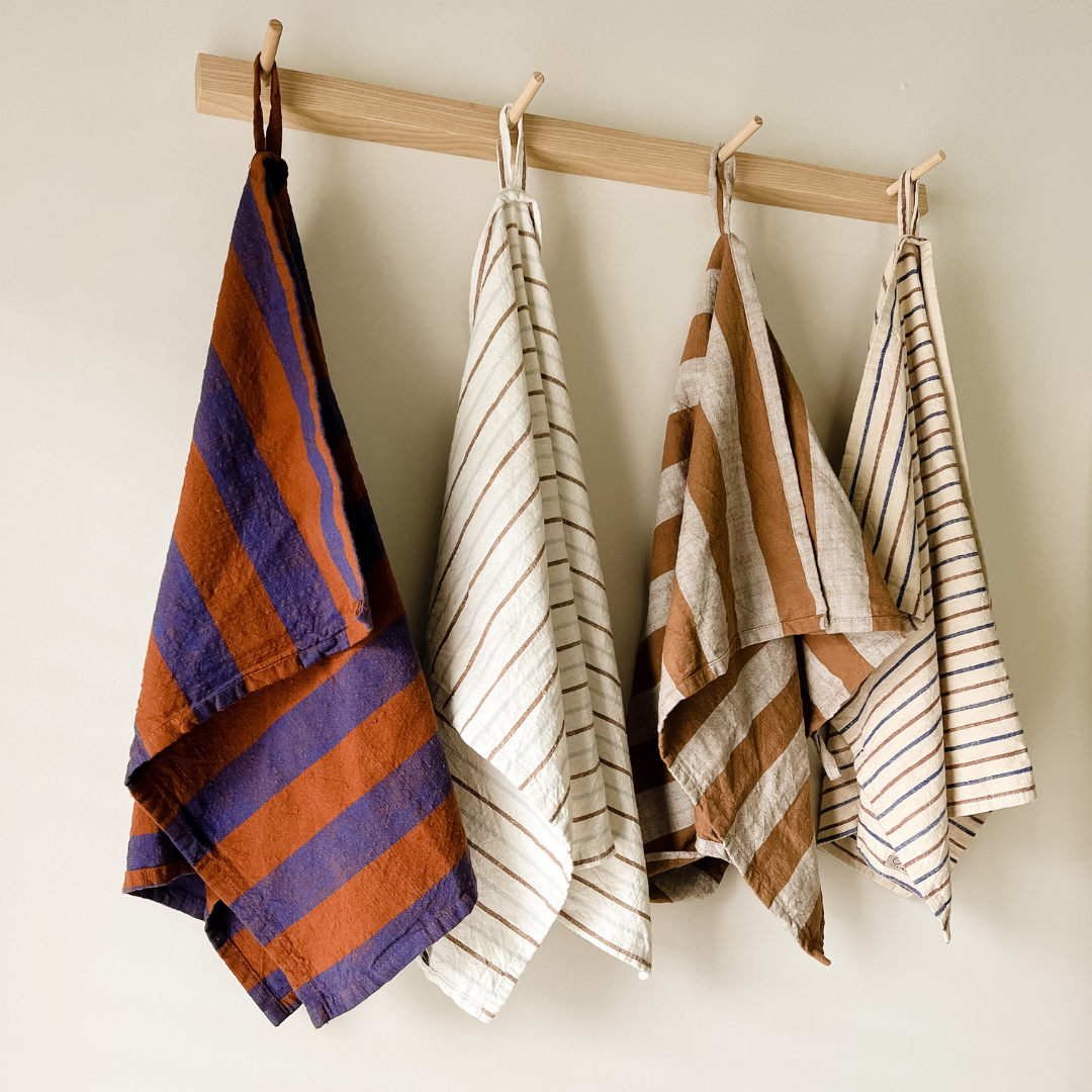 kurin striped tea towels