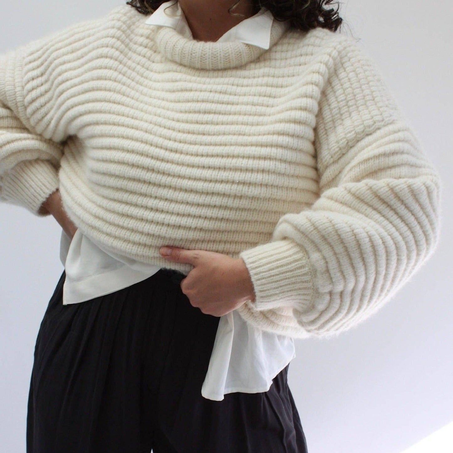 Romy Alpaca Balloon Sleeve Sweater