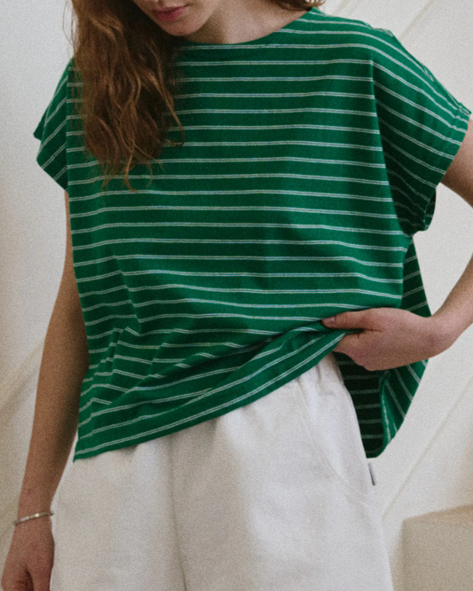 Striped French Tee