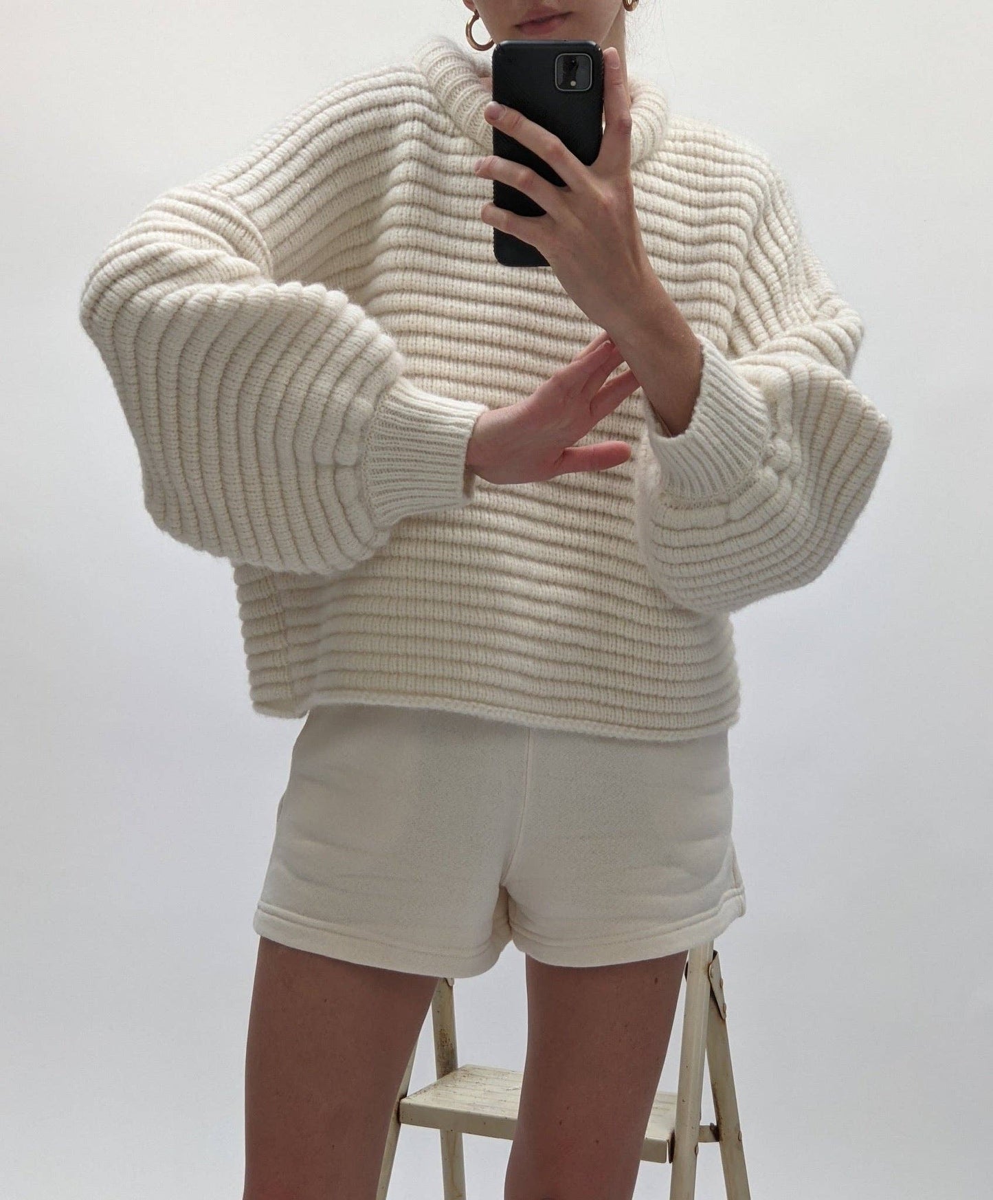 Romy Alpaca Balloon Sleeve Sweater