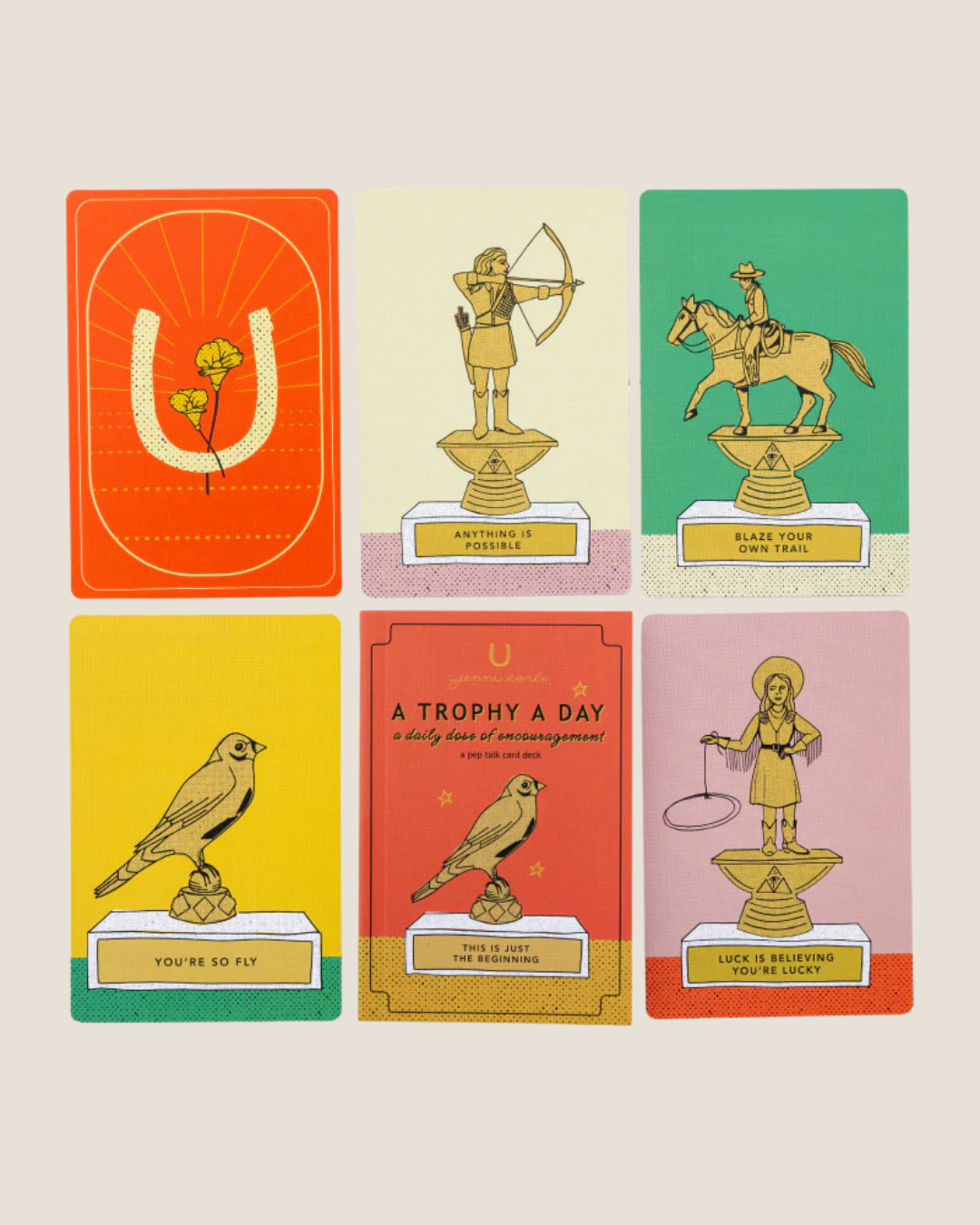 A Trophy a Day Pep Talk Oracle Deck