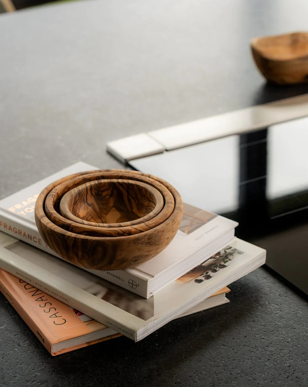 Olive Wood Nesting Bowls - set of 3