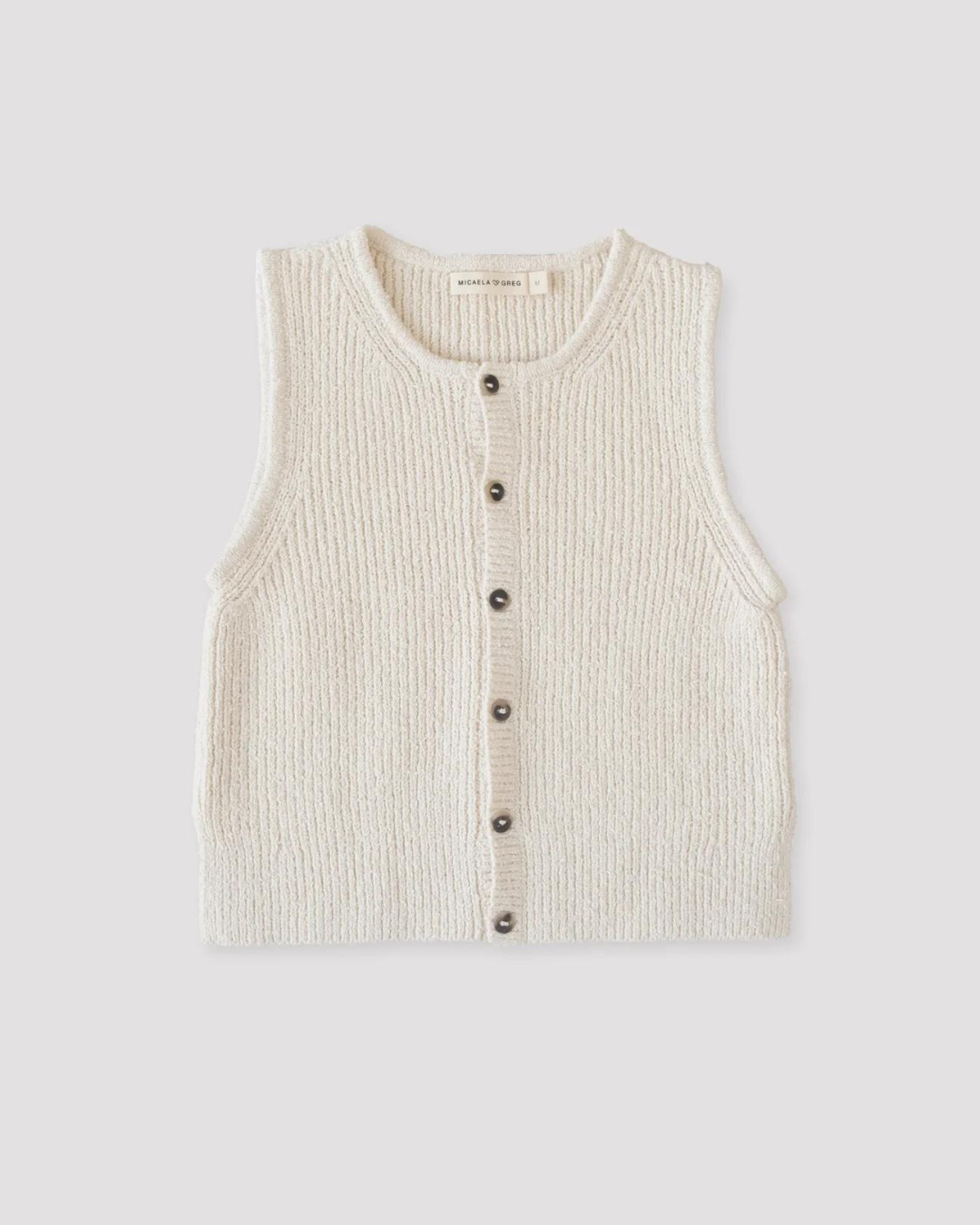 Cream Boucle Rib Vest