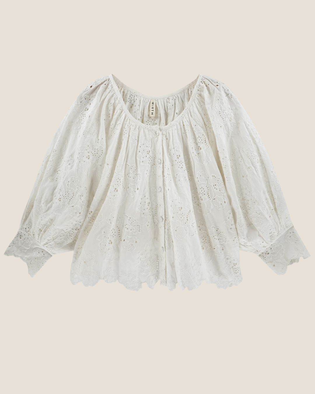 White Eyelet Seville Top