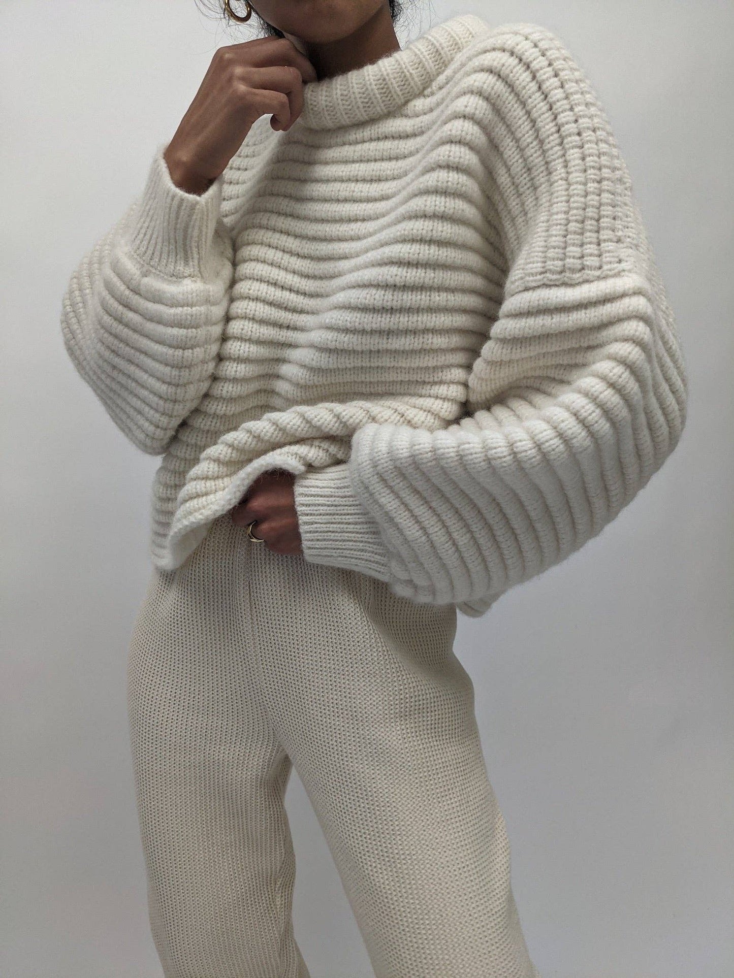 Romy Alpaca Balloon Sleeve Sweater