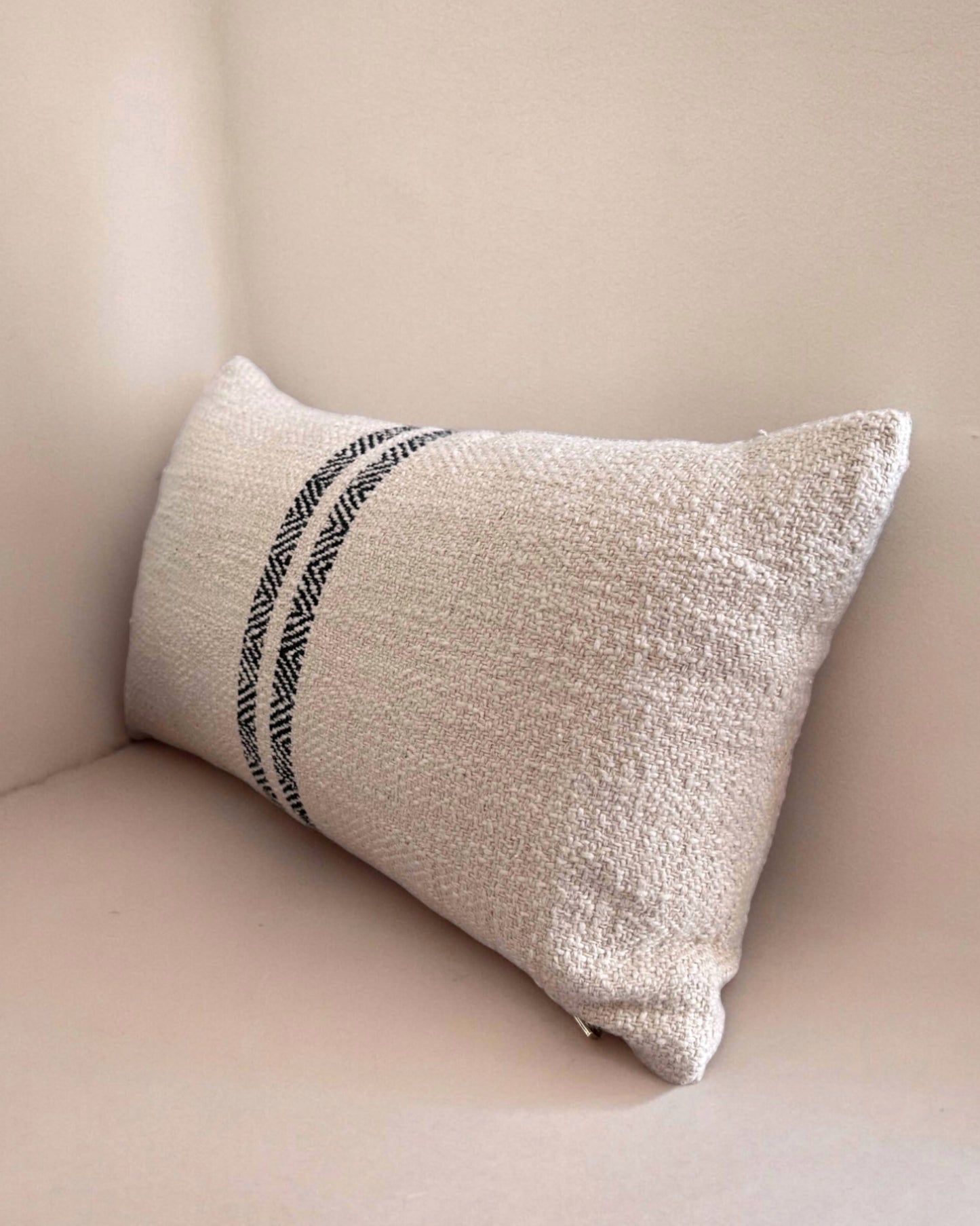 Hugh Lumbar Pillow - Cream