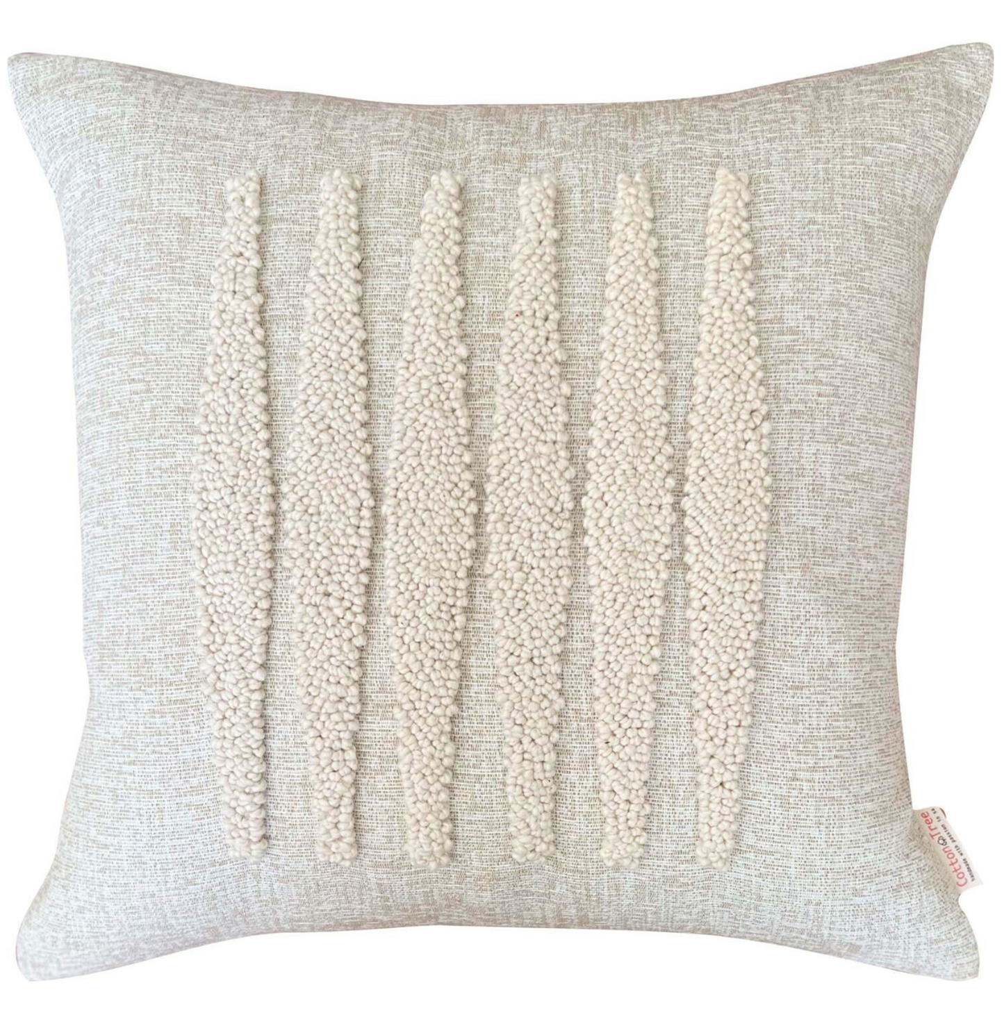 Punch Needle Pillow - Zulu Pattern No 4. Cream