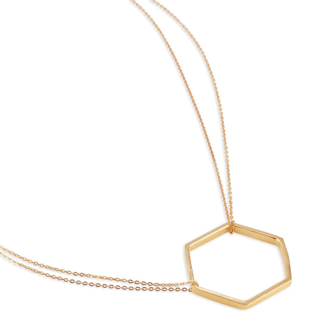 Hexagon Gold Necklace from Laura Elizabeth