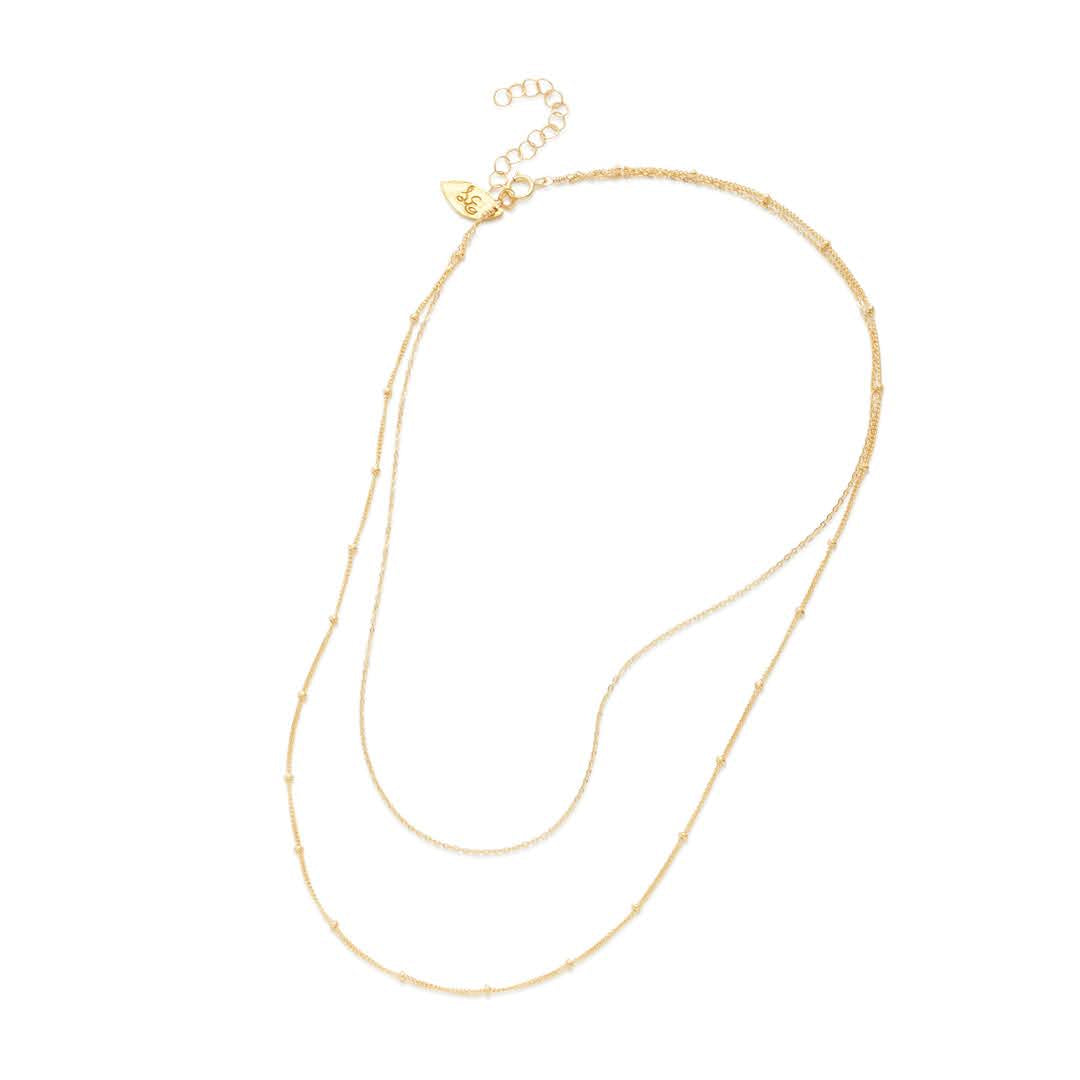 Gold Thelma and Louise Necklace Laura Elizabeth