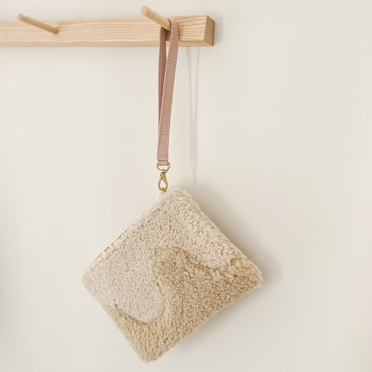 Waves Shearling Pouch
